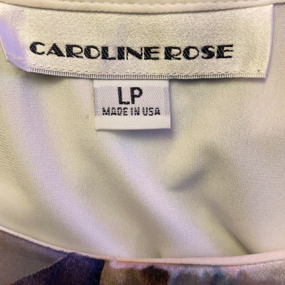 Caroline Rose Hand Painted Devore Caftan, Petite - Picture 9 of 9